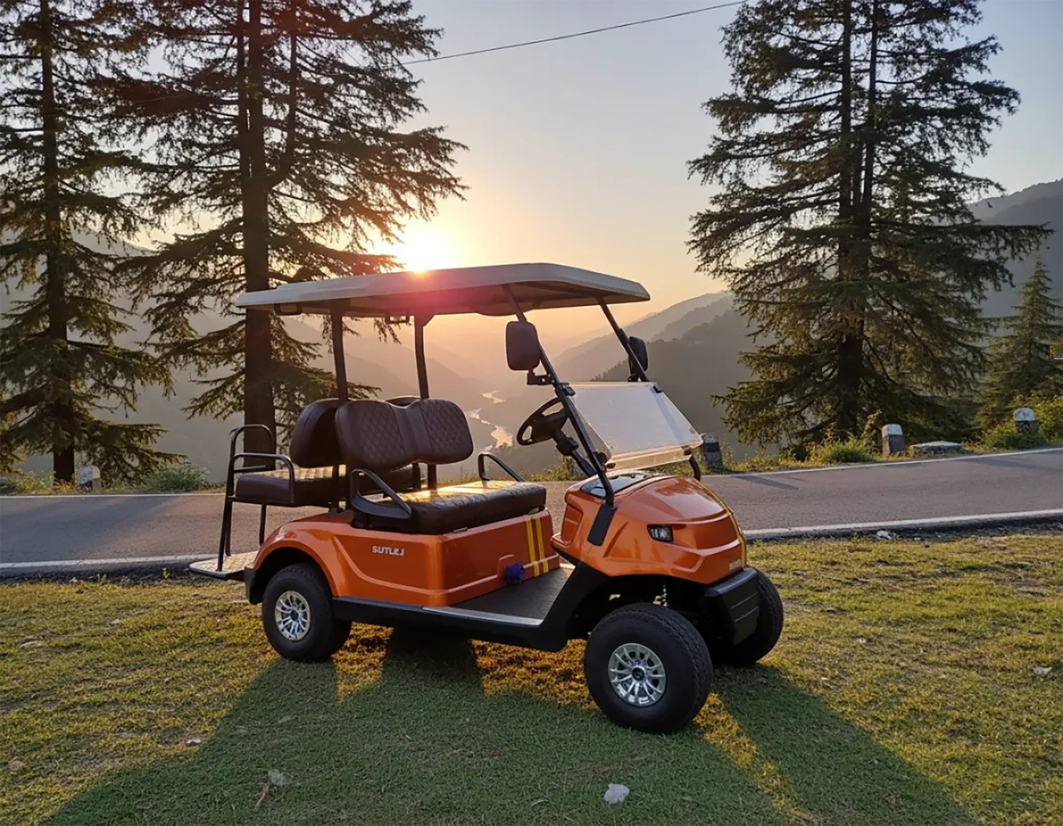 4 Seater Golf Cart Orange